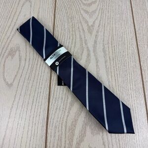 773 Alfani Men's Tie Tracey Stripe 410 Navy $55 Polyester 1afc22-3050